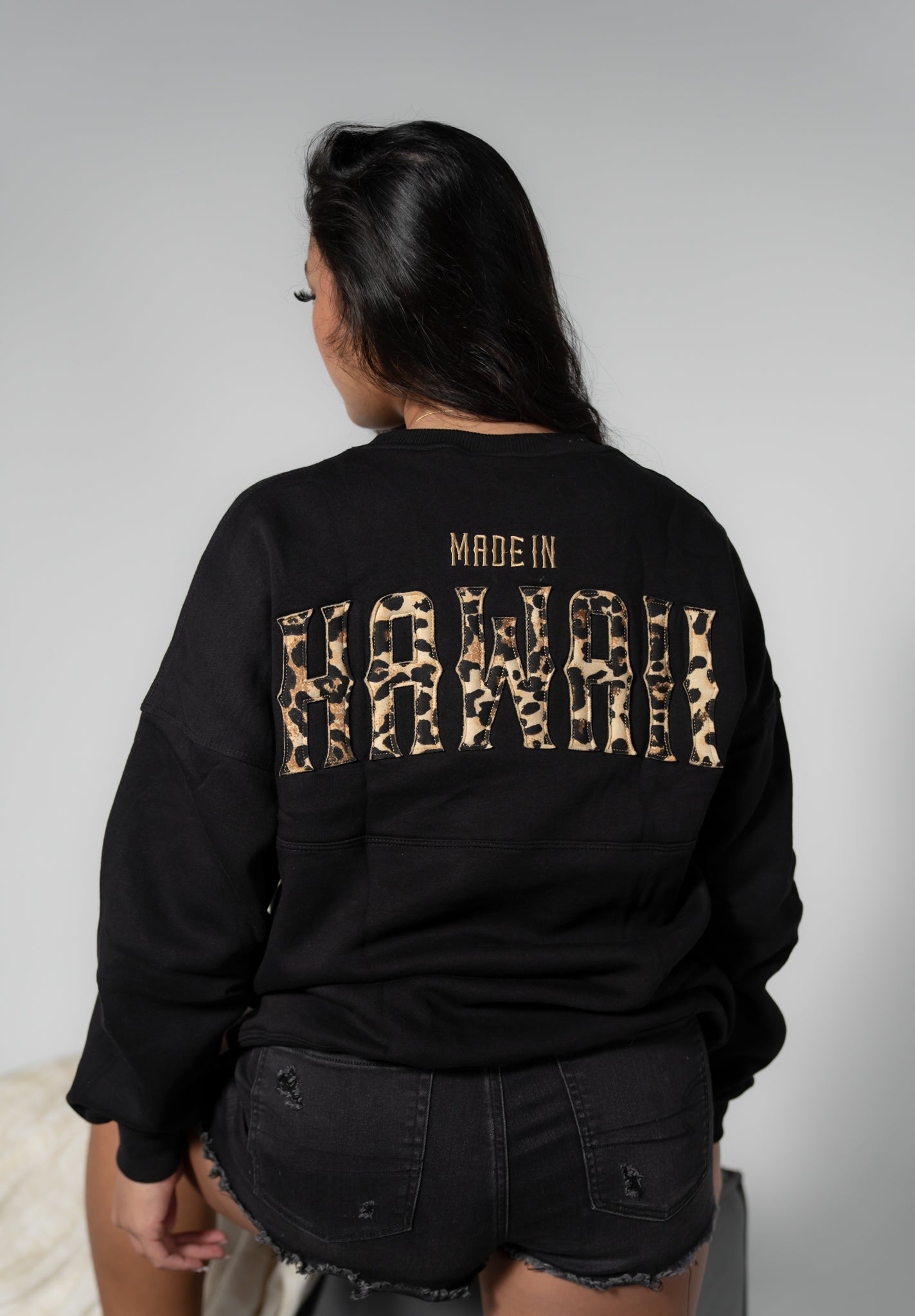 Black Cheetah Oversized Sweater