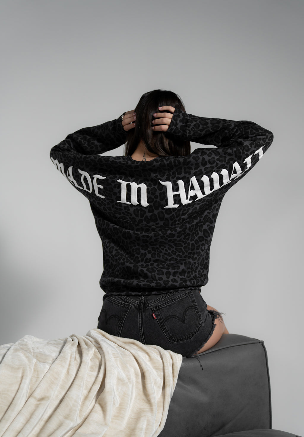 Smoke Leopard Oversized Sweater