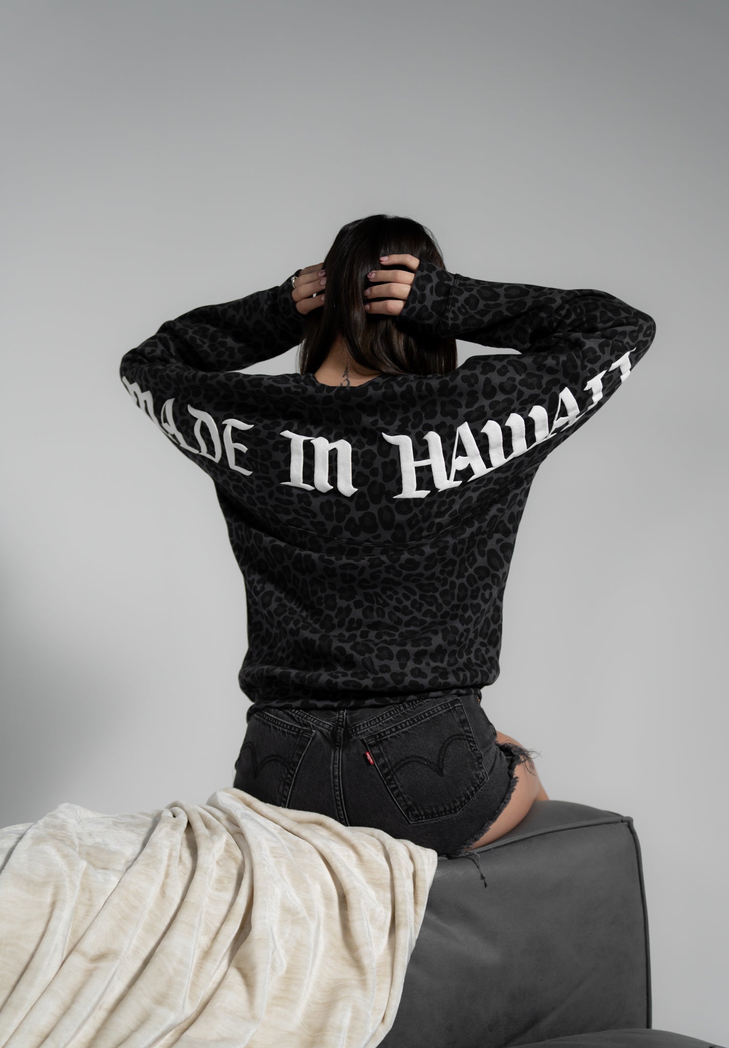 Smoke Leopard Oversized Sweater