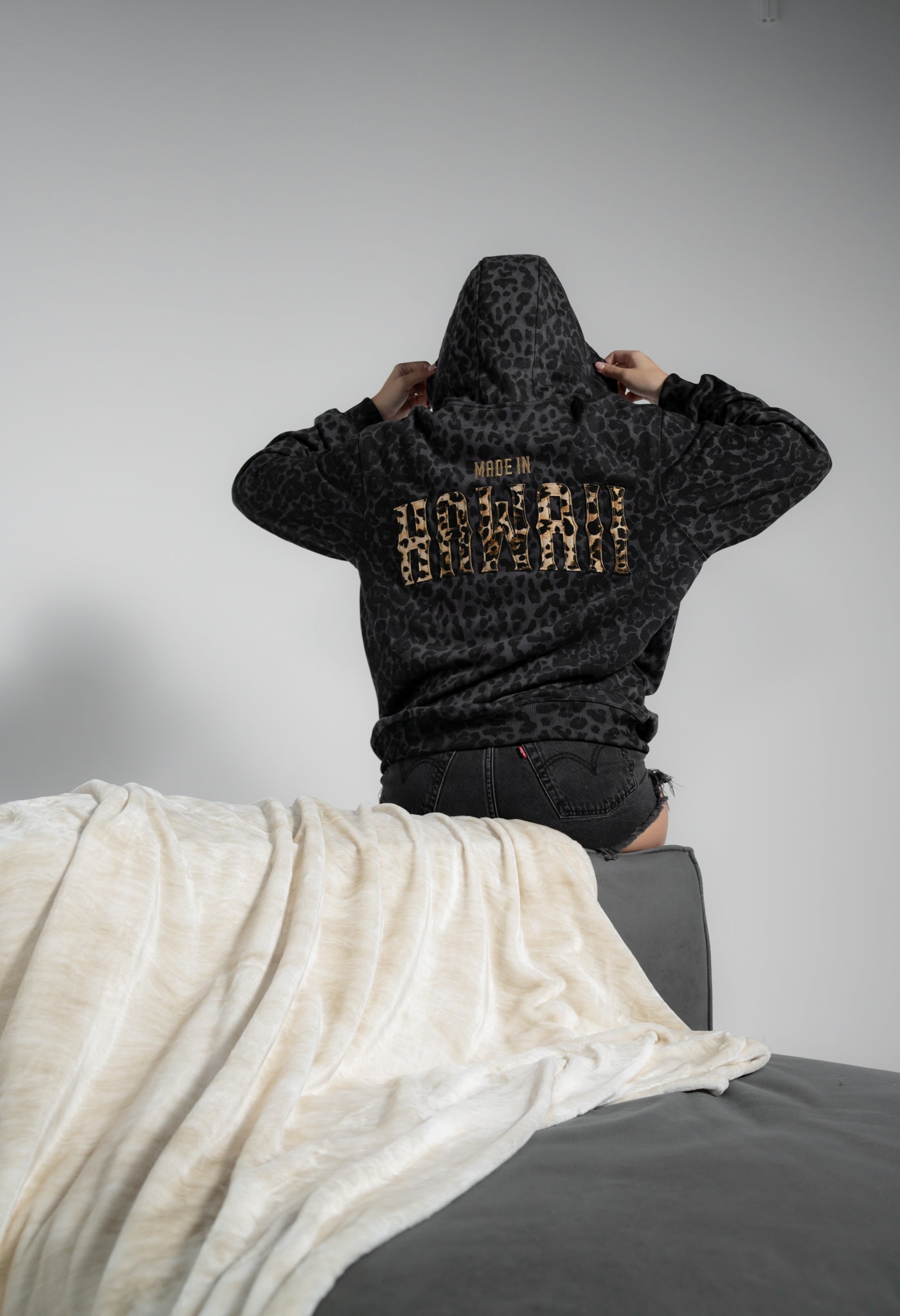 Full Zip-up Mix Leopard