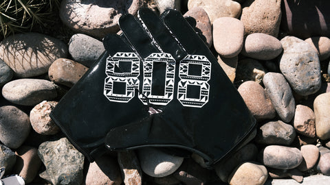 808 Black Football Gloves
