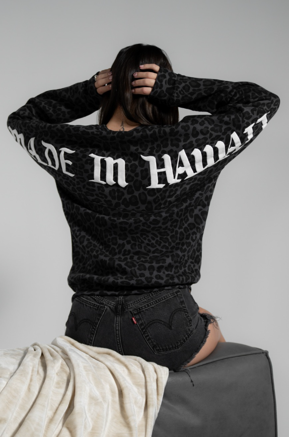 Dark Leopard Oversized Sweater