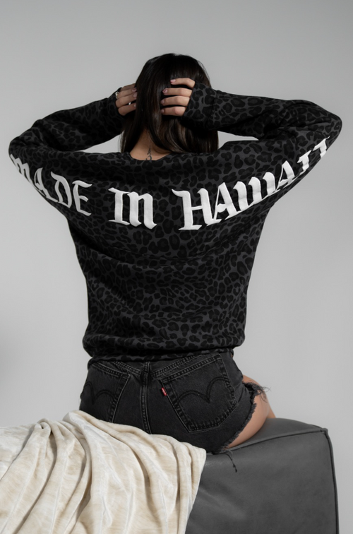Dark Leopard Oversized Sweater