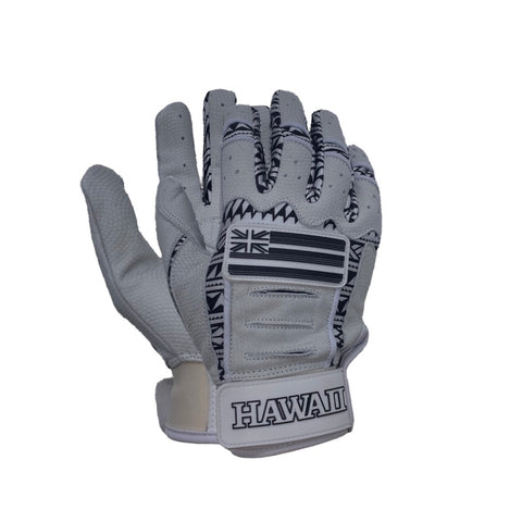 PEARLY WHITE BATTING GLOVES